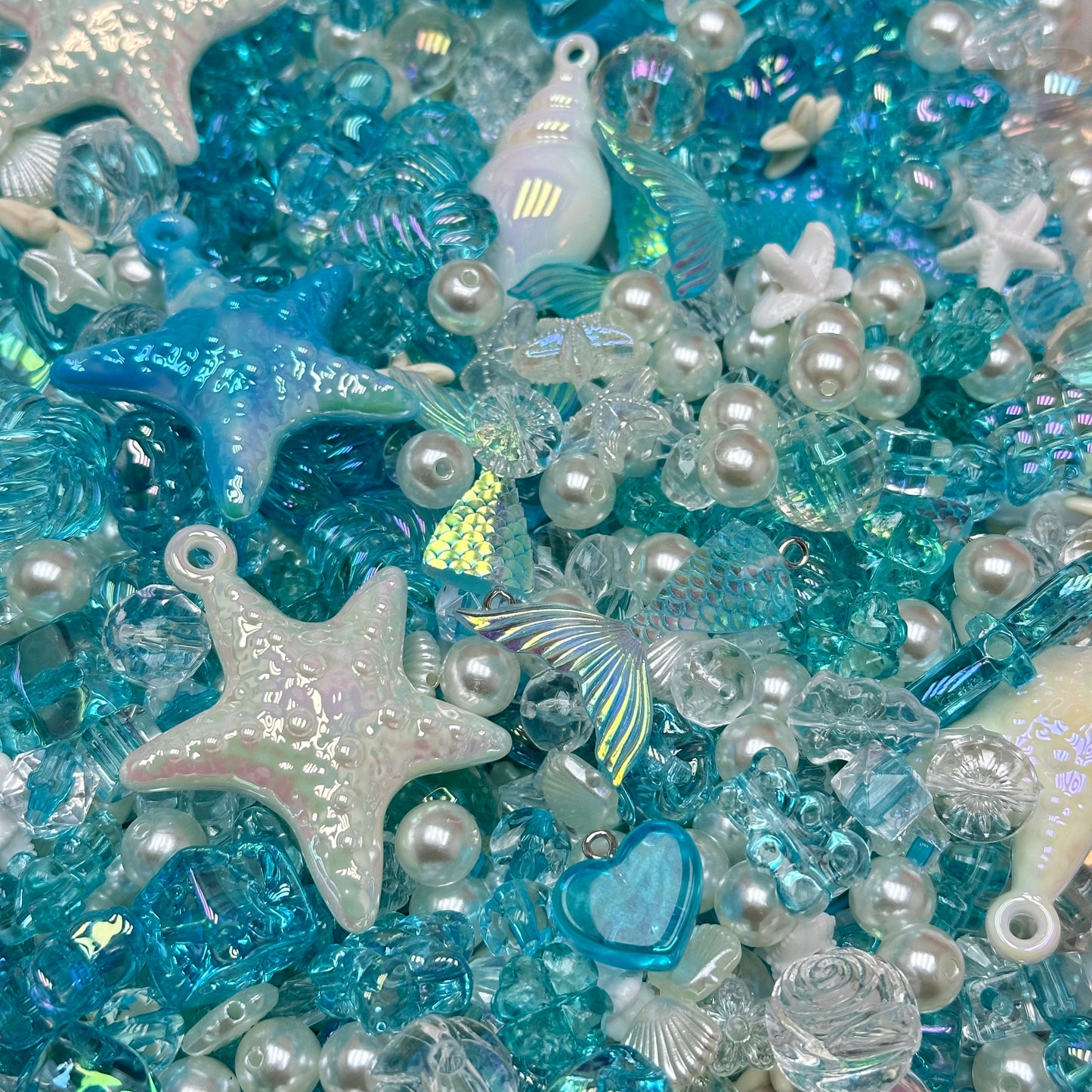 Acrylic beads- Deepsea Mermaid (for keychains,beadable pens, phone chains)