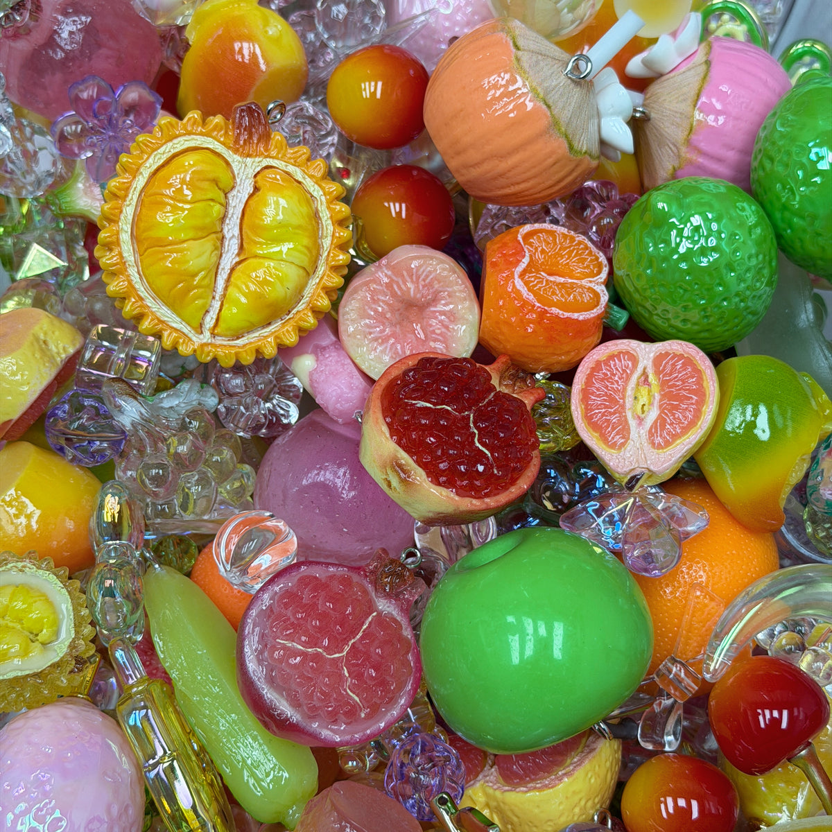 Acrylic beads-Fruit Party(for phone chains, beadable pens, keychains)