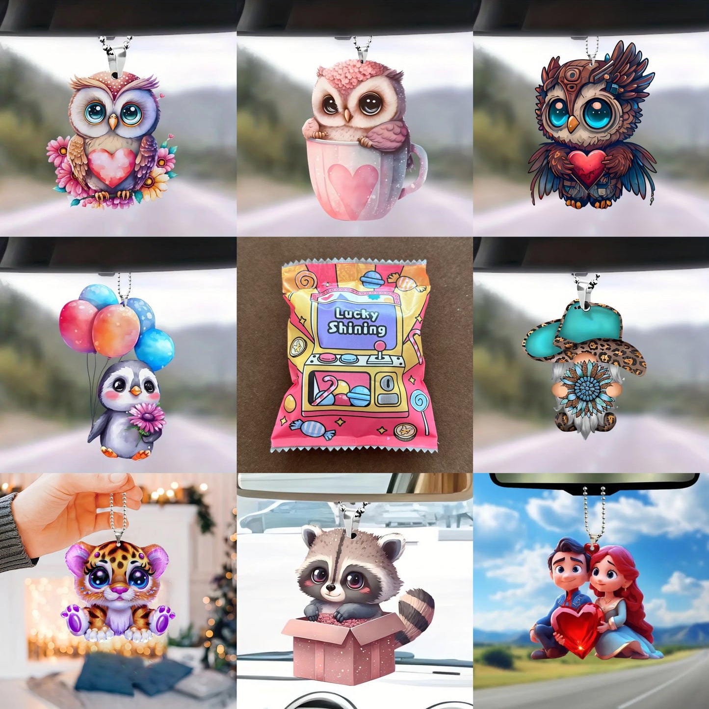 Acrylic Car Hanger Lucky Game