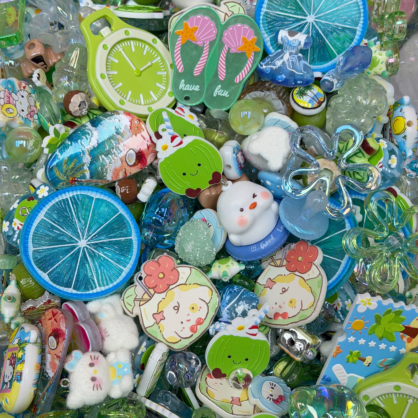 Acrylic beads-Cool Summer(for phone chains, beadable pens, keychains)