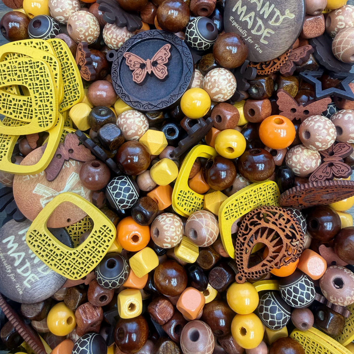 Acrylic beads-Wooden Beads(for phone chains, beadable pens, keychains)