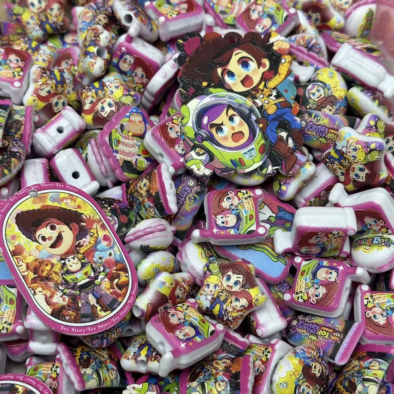 Acrylic beads – WALL·E for beadable pens, keychains, phone chains