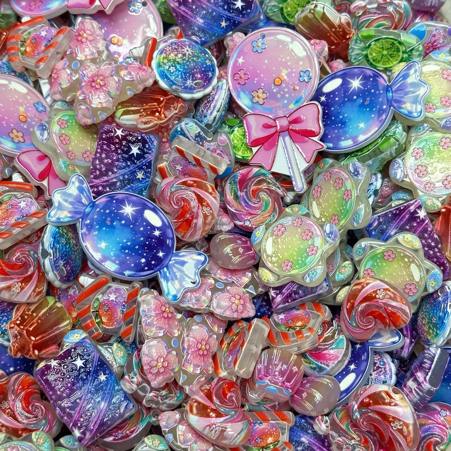 Acrylic beads-Candy Starry Sky(for phone chains, beadable pens, keychains)