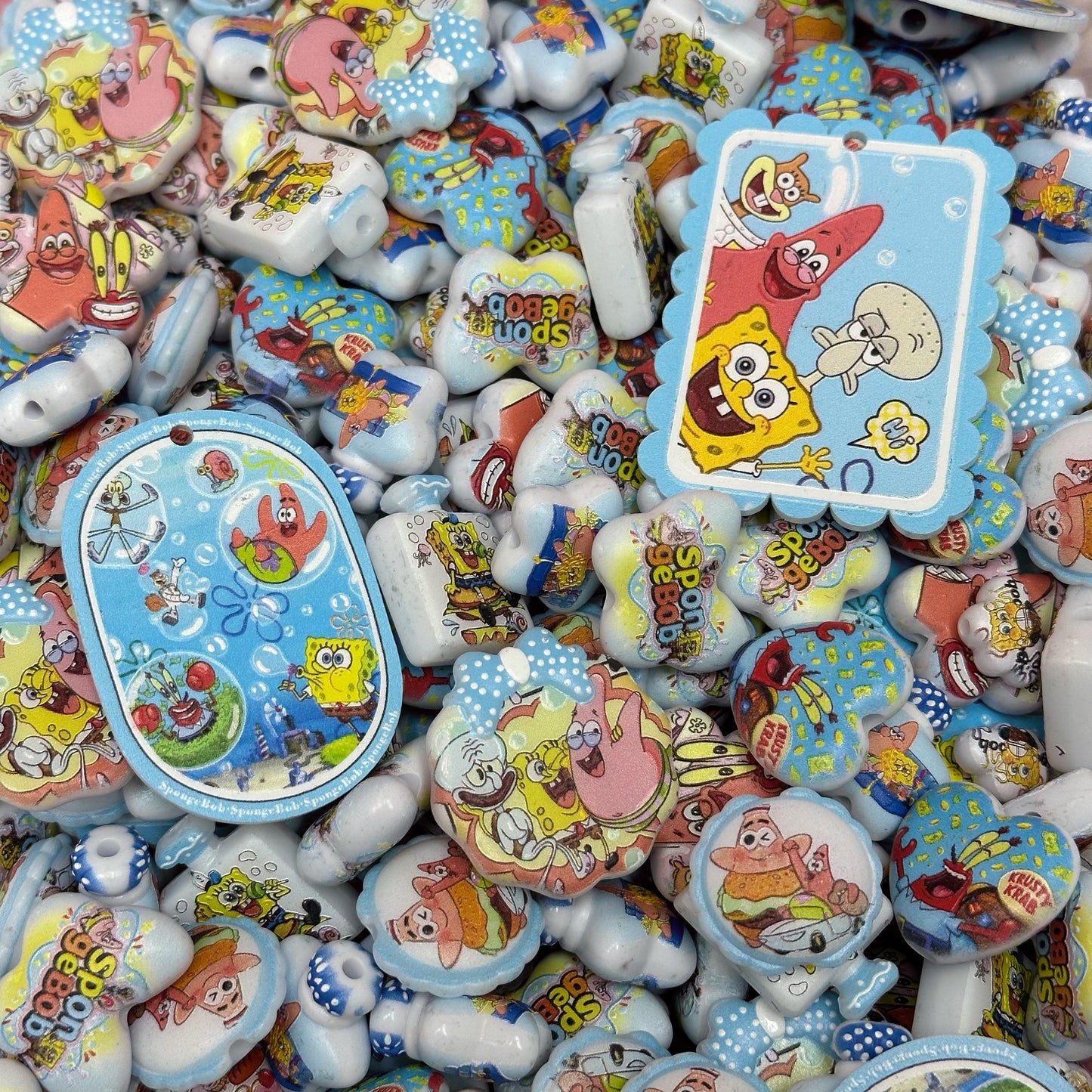 Acrylic beads – Sponge Family Fun for beadable pens, keychains, phone chains