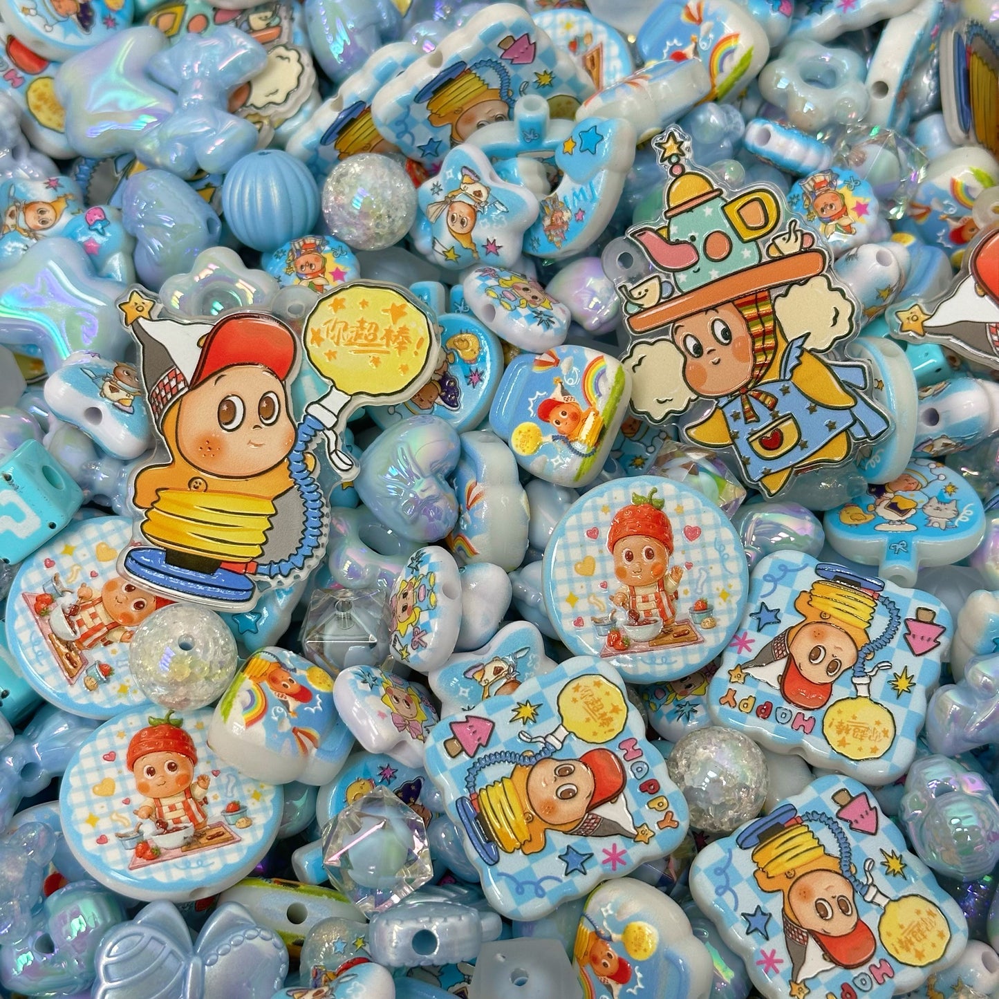 Acrylic beads-Garfield(for phone chains, beadable pens, keychains)