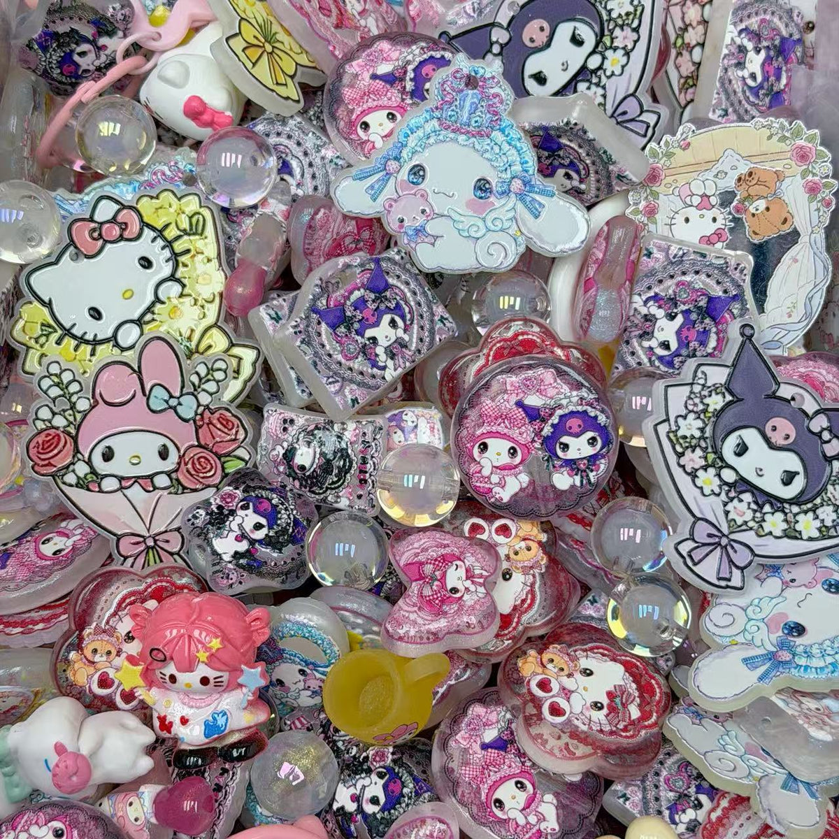 Acrylic beads- Sanrio 7.0 (for phone chains, beadable pens, keychains)