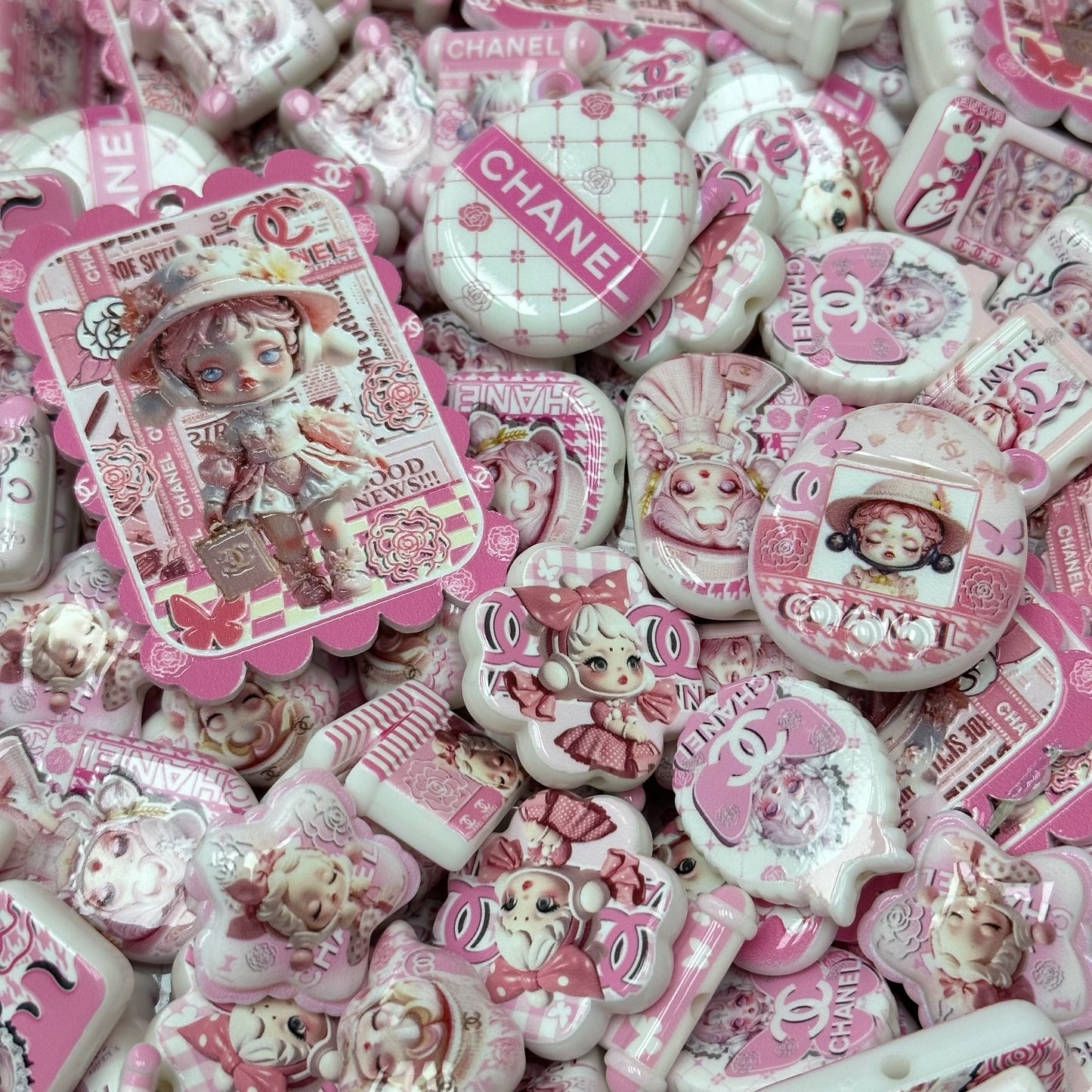 Acrylic beads – CC SP for beadable pens, keychains, phone chains