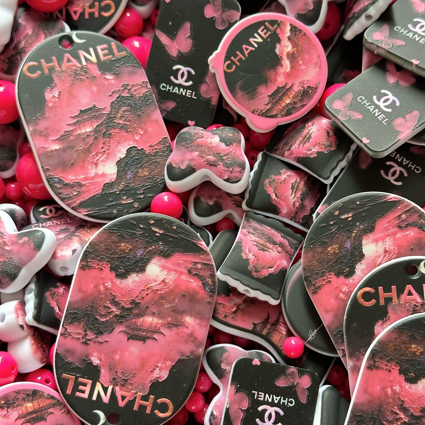 Acrylic beads-CCMountain (for phone chains, beadable pens, keychains)