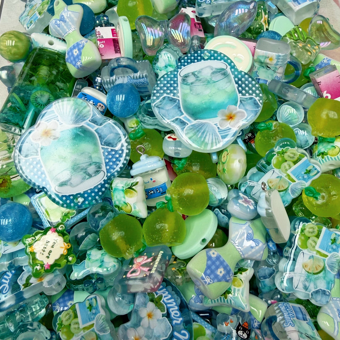 Acrylic beads-Ice Soda(for phone chains, beadable pens, keychains)
