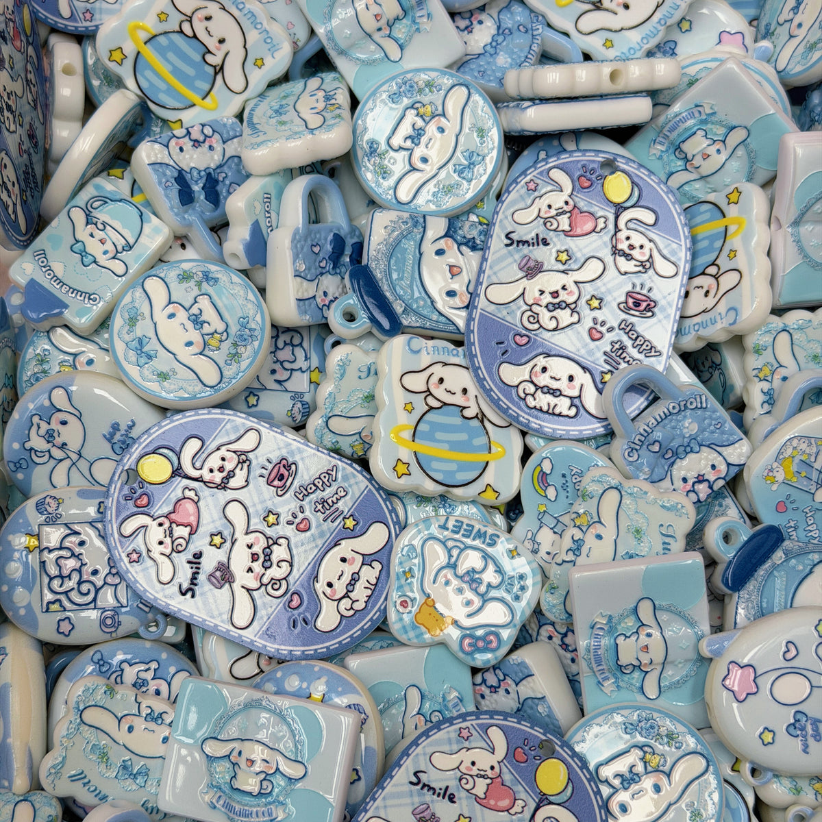 Acrylic beads- Blue Cinnamoroll(for phone chains, beadable pens, keychains)
