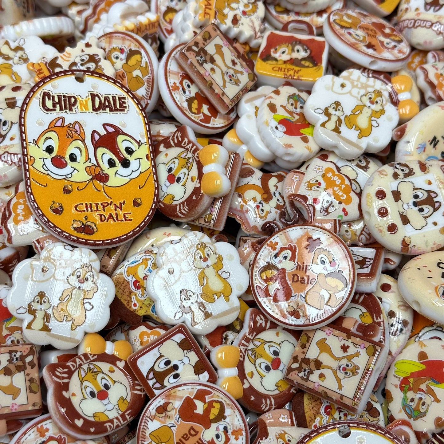 (Last Two)Acrylic beads – Chip & Dale for beadable pens, keychains, phone chains