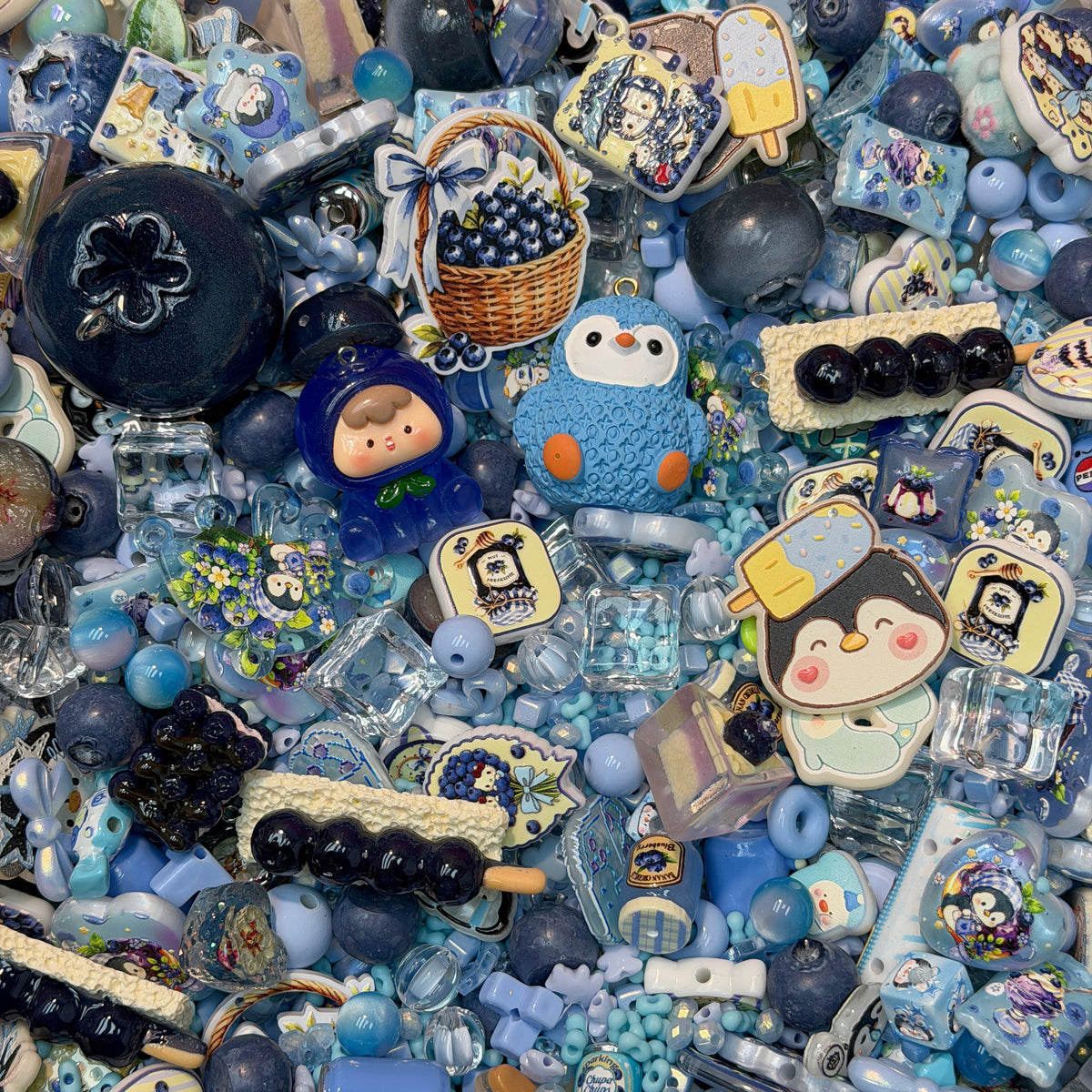 Acrylic beads-Blueberry(for phone chains, beadable pens, keychains)