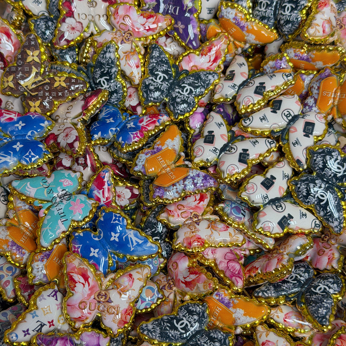 Acrylic beads- Luxury-Inspired Butterfly(for phone chains, beadable pens, keychains)