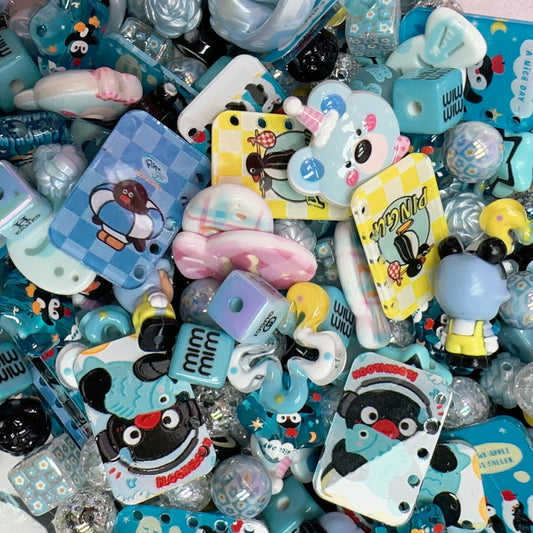 Acrylic beads-Penguin (for phone chains, beadable pens, keychains)