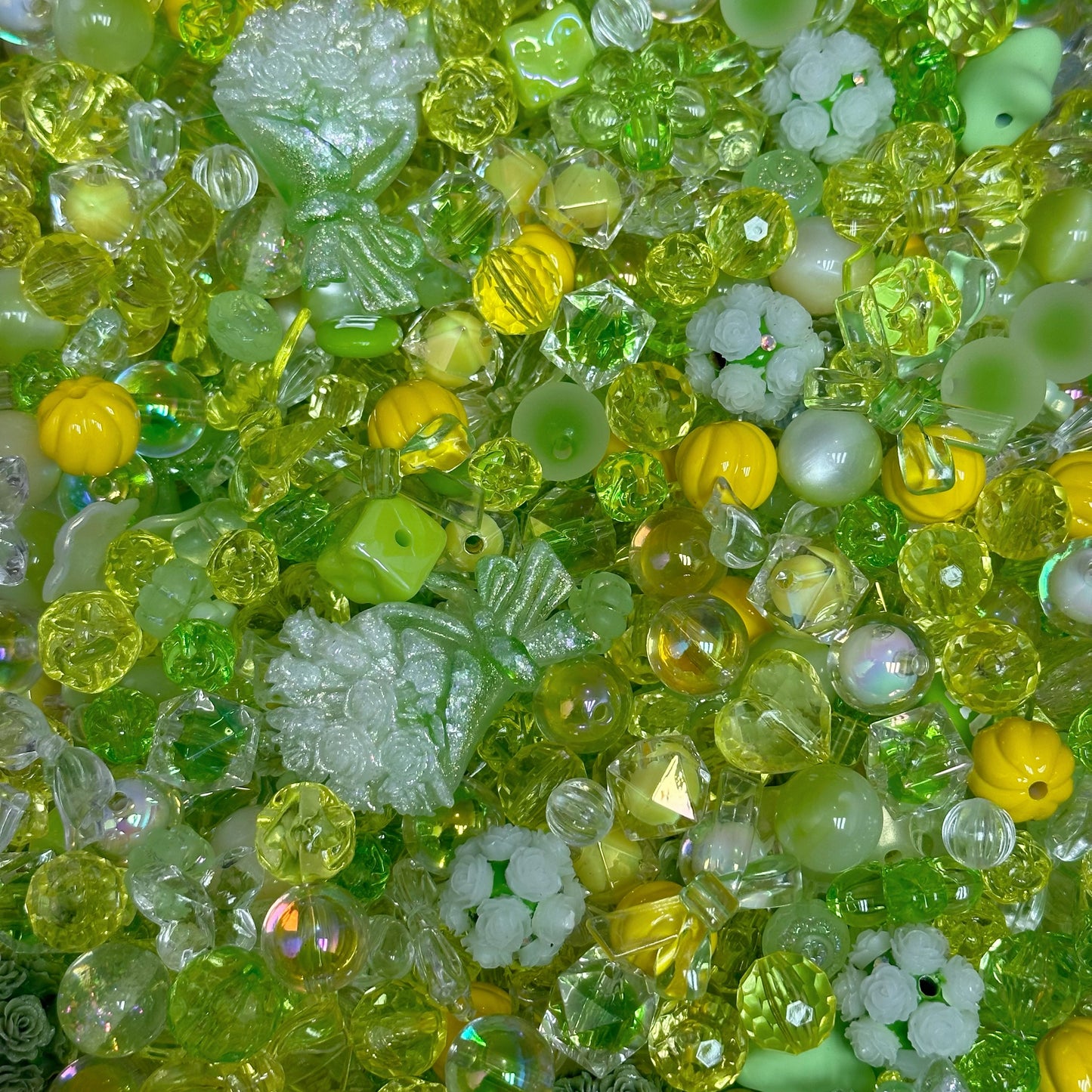 Acrylic beads – Rapeseed Flower Field for beadable pens, keychains, phone chains