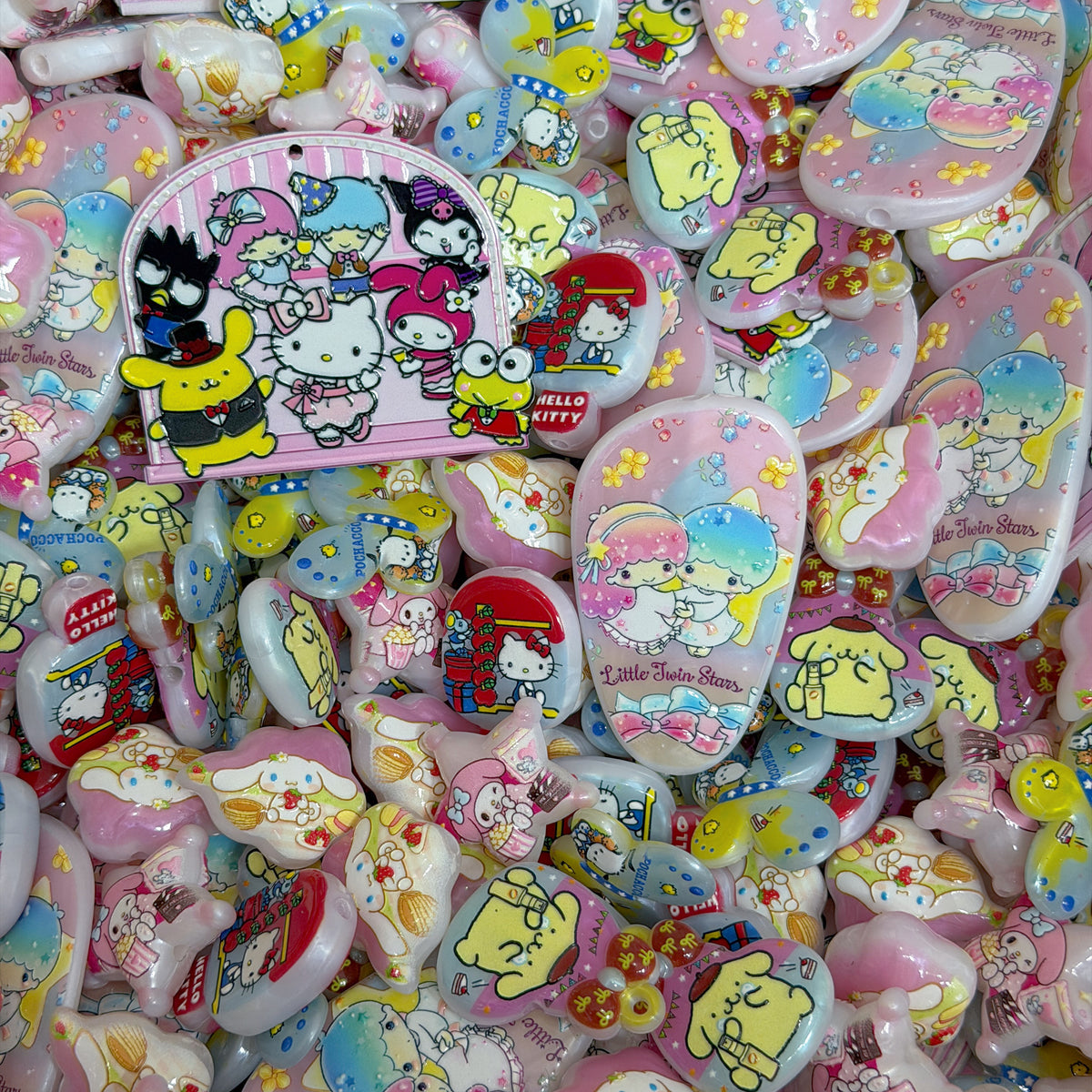 Acrylic beads-Sanrio 6.0(for phone chains, beadable pens, keychains)