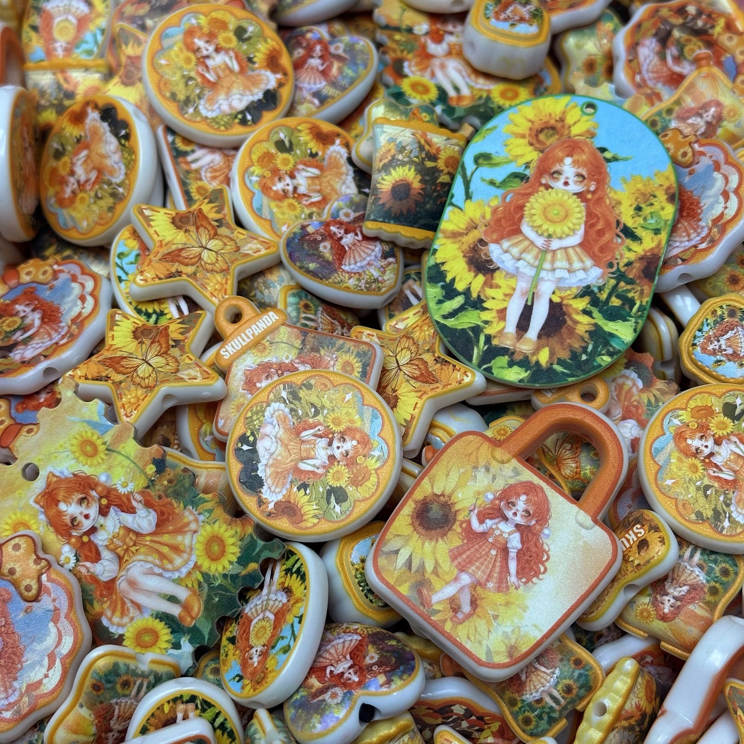Acrylic beads – Sunflower SP for beadable pens, keychains, phone chains