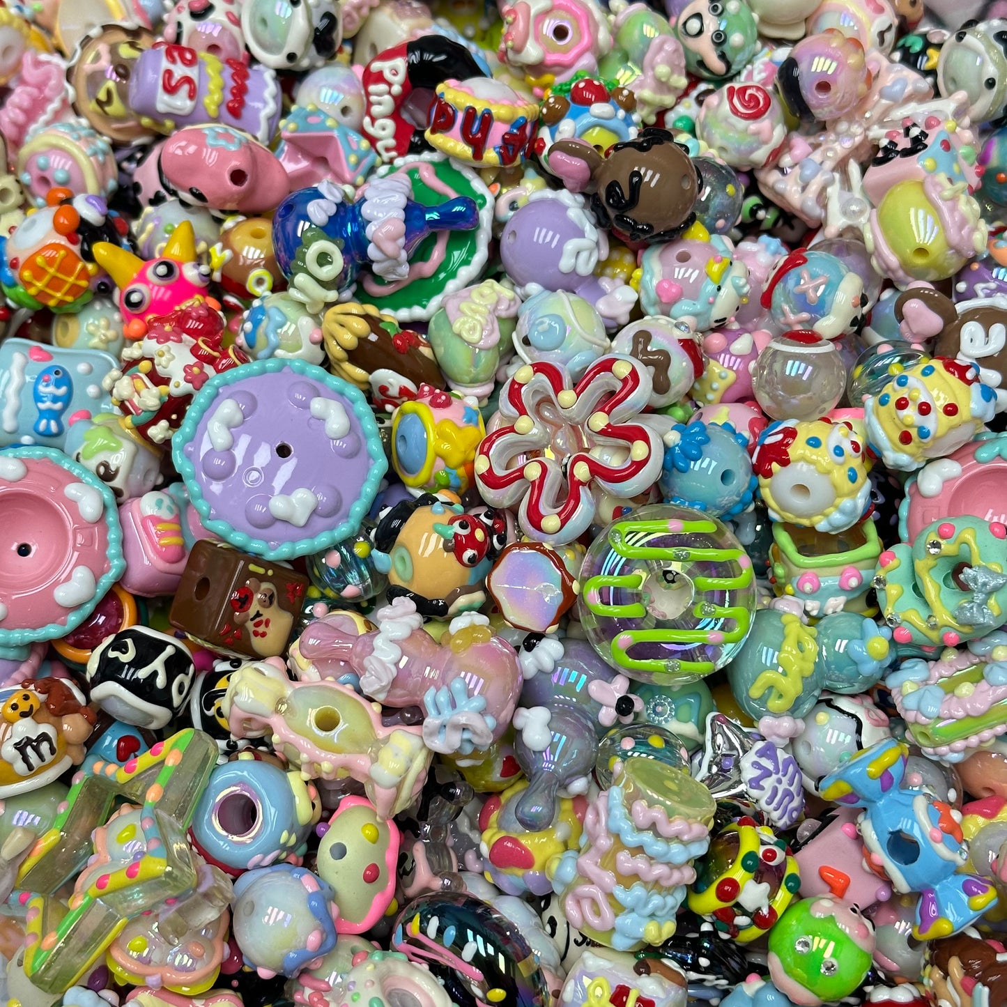 Acrylic beads – Oil Relief Beads for beadable pens, keychains, phone chains