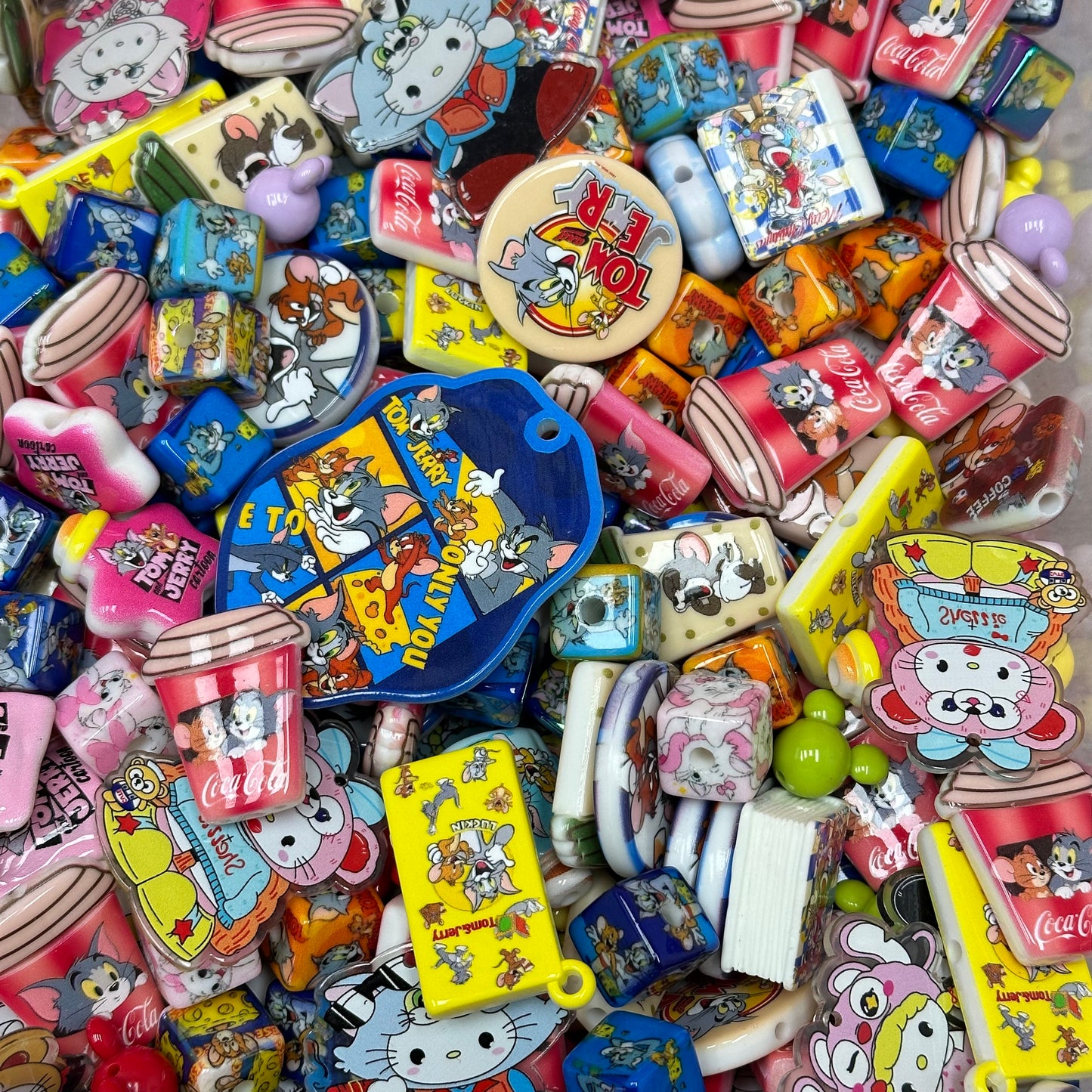 Acrylic beads – Tom & Jerry Memories for beadable pens, keychains, phone chains