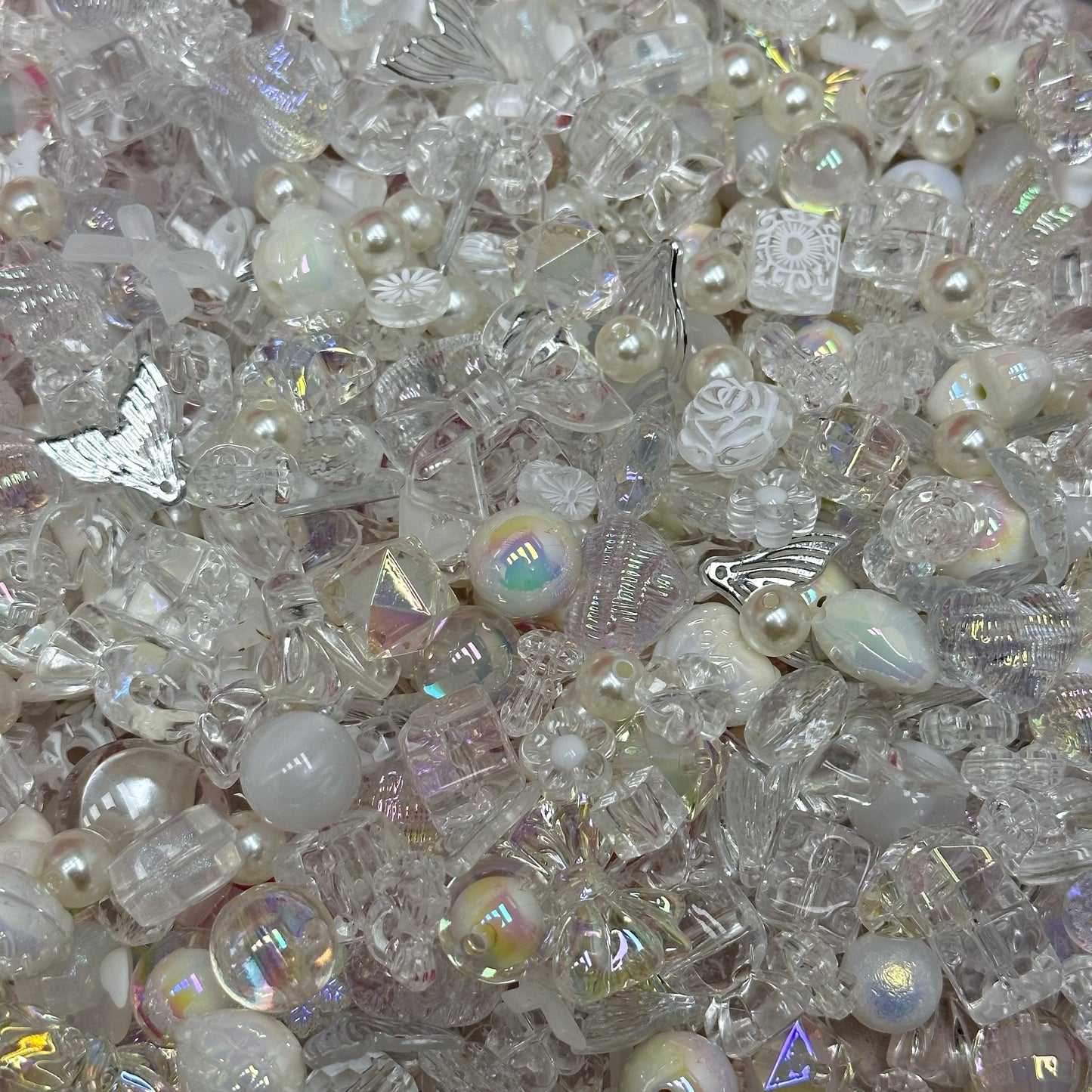 [Last One]Acrylic beads – Dream in Ice White for beadable pens, keychains, phone chains