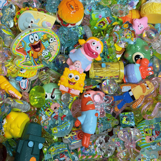 Acrylic beads-Colorful SpongeBob(for phone chains, beadable pens, keychains)