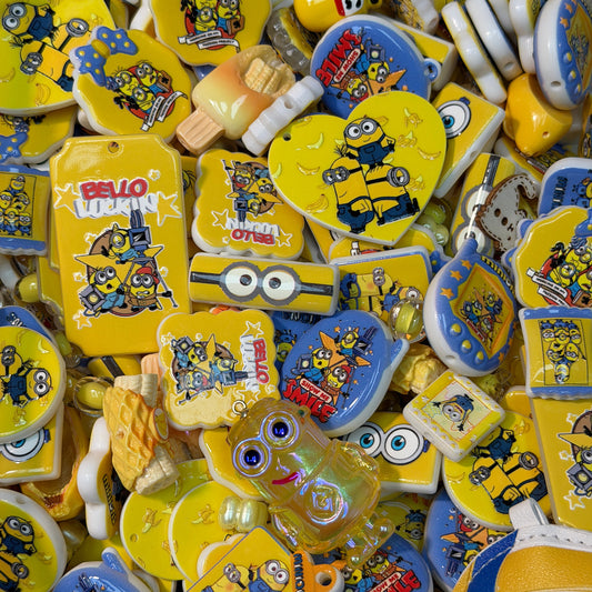 Acrylic beads-Minions(for phone chains, beadable pens, keychains)