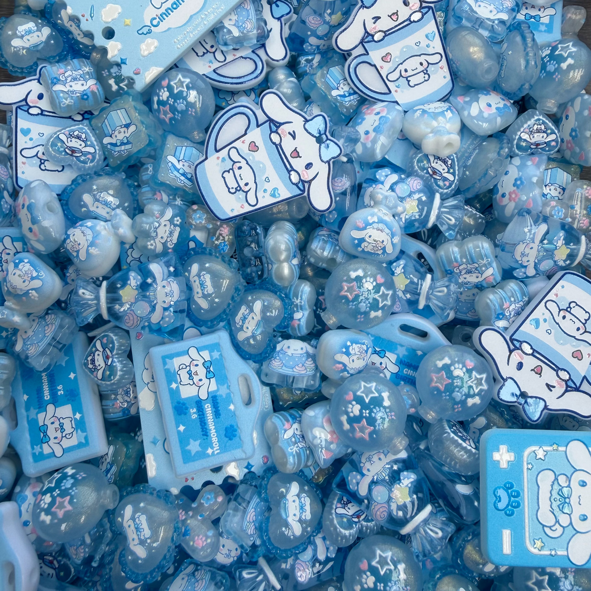 Acrylic beads-Blue Cinnamoroll(for phone chains, beadable pens, keychains)