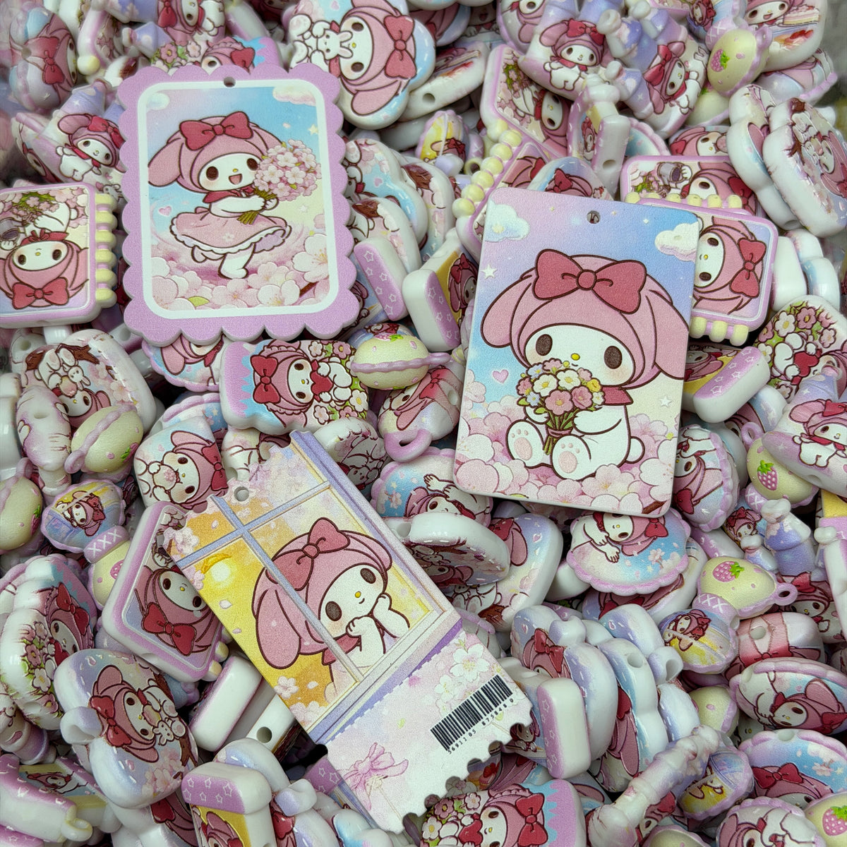 Acrylic beads-Flower Melody(for phone chains, beadable pens, keychains)