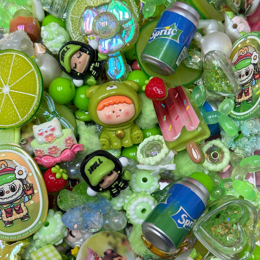 Acrylic beads-Summer Lemon (for beadable pens, keychains, phone chains)