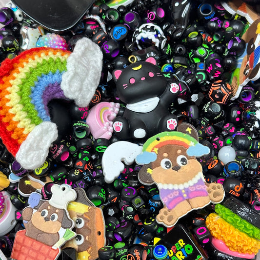 Acrylic beads – Rainbow Secrets for beadable pens, keychains, phone chains