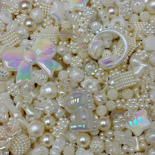 Acrylic beads – Ivory Wedding Dream for beadable pens, keychains, phone chains
