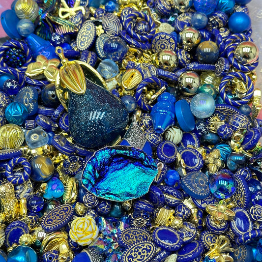Acrylic beads – Royal Blue Baroque for beadable pens, keychains, phone chains