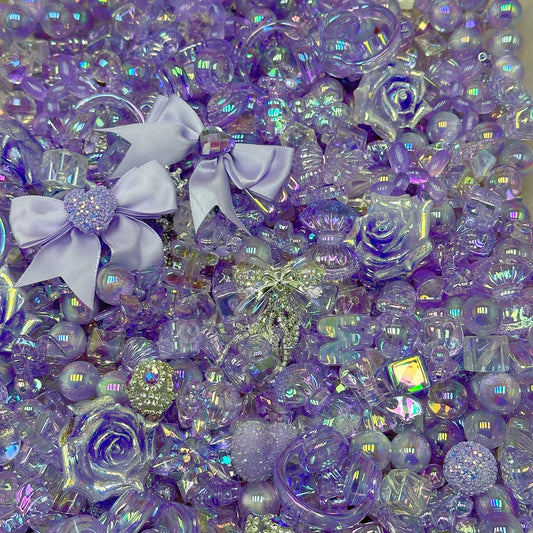 Acrylic beads – Dream Purple for beadable pens, keychains, phone chains