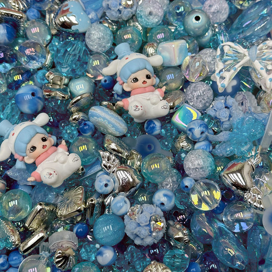 Acrylic beads – Dream in Blue Mist for beadable pens, keychains, phone chains