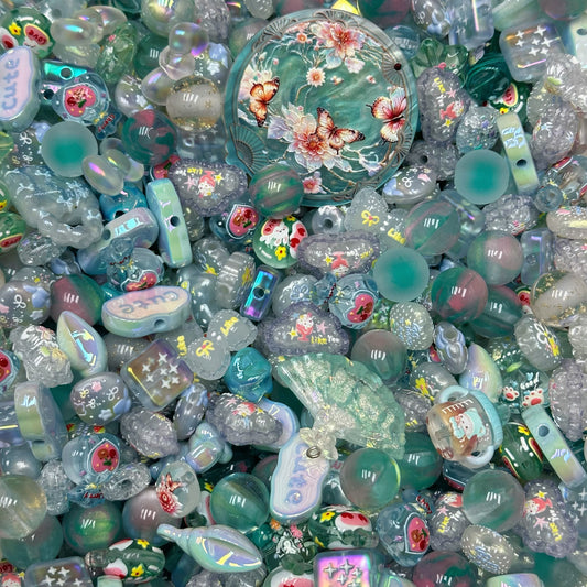 Acrylic beads-Summer Blossom(for phone chains, beadable pens, keychains)