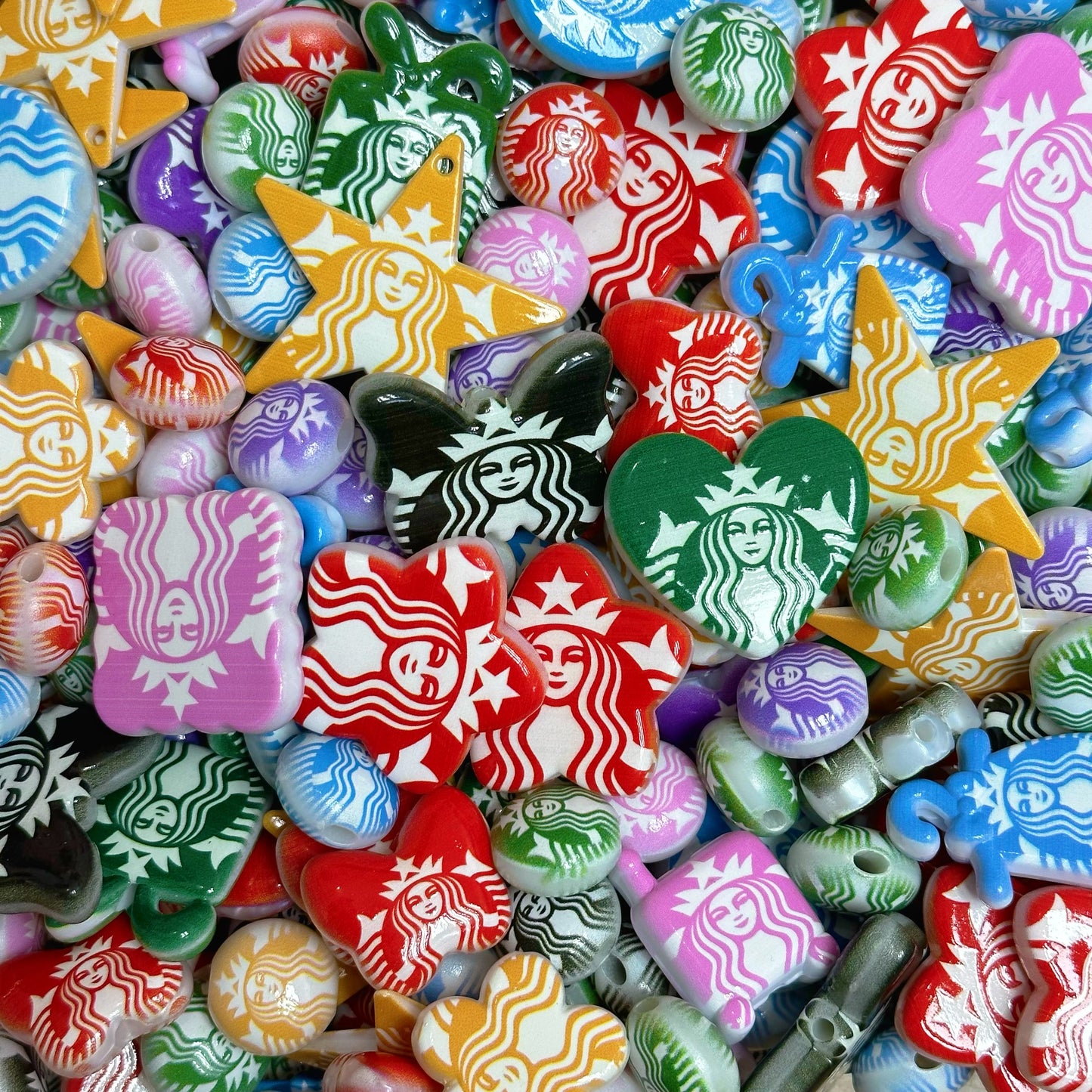 Acrylic beads –  Coffee Vibes for beadable pens, keychains, phone chains