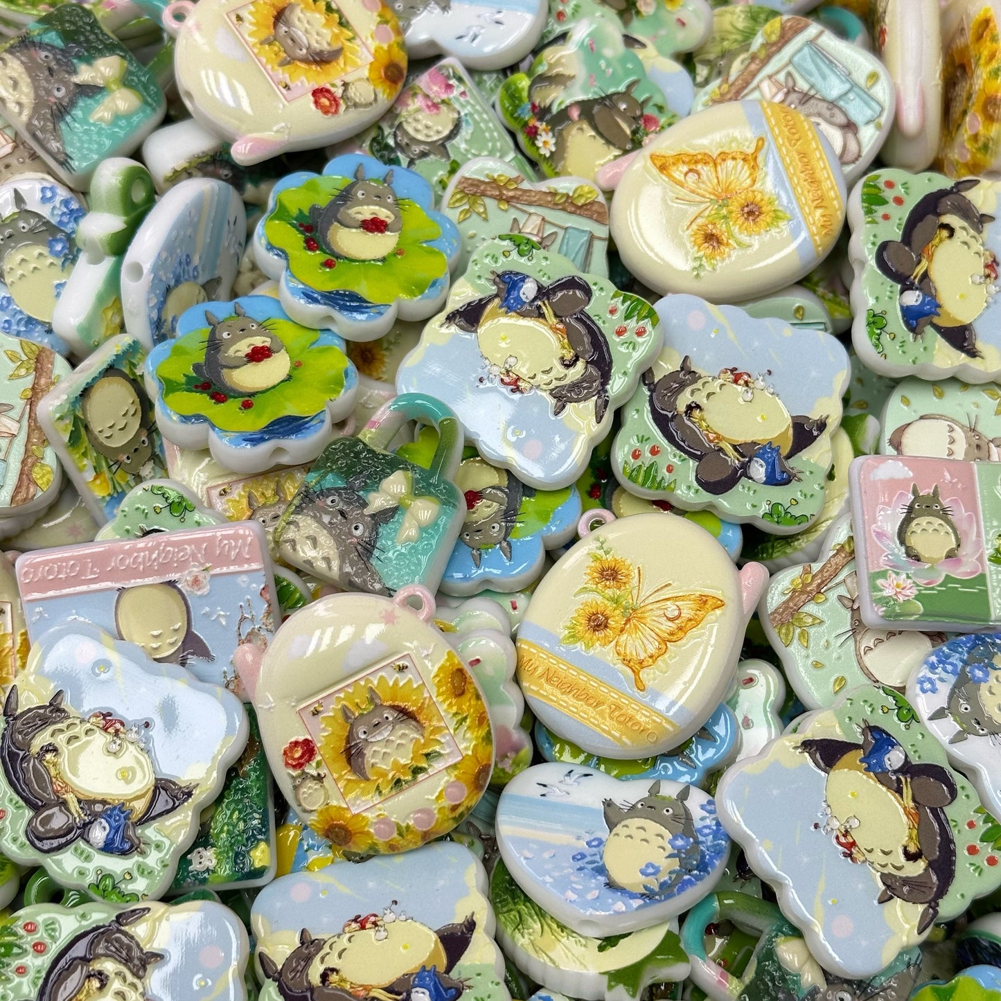 Acrylic beads – Totoro for beadable pens, keychains, phone chains