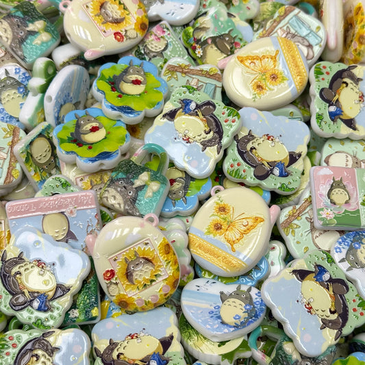 Acrylic beads – Totoro for beadable pens, keychains, phone chains