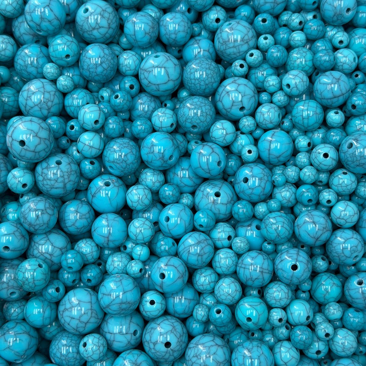 Acrylic beads-Turquoise Dream(for phone chains, beadable pens, keychains)