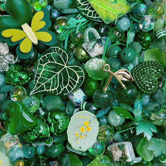 [Last One]Acrylic beads-Green Light Forest (for phone chains, beadable pens, keychains)