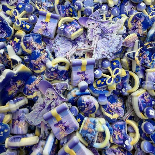 Acrylic beads-Halloween Witch(for phone chains, beadable pens, keychains)