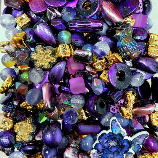 Acrylic beads-Royal Purple(for phone chains, beadable pens, keychains)