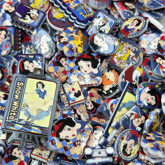 Acrylic beads-Snowy White (for phone chains, beadable pens, keychains)