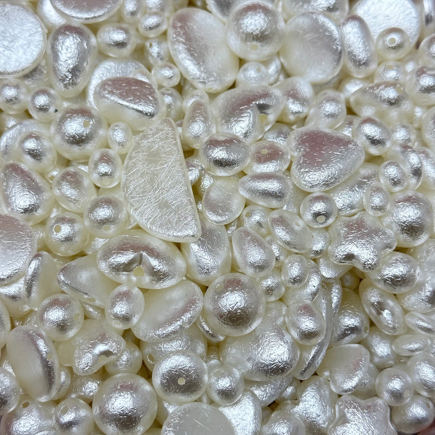 Acrylic beads- Moon Frost Pearl (for keychains,beadable pens, phone chains)