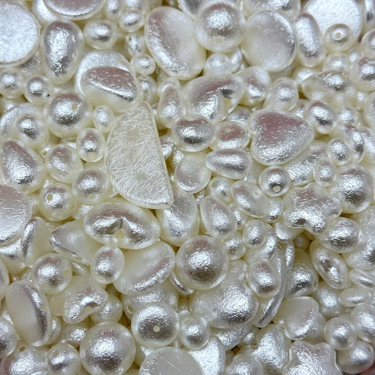 Acrylic beads- Moon Frost Pearl (for keychains,beadable pens, phone chains)