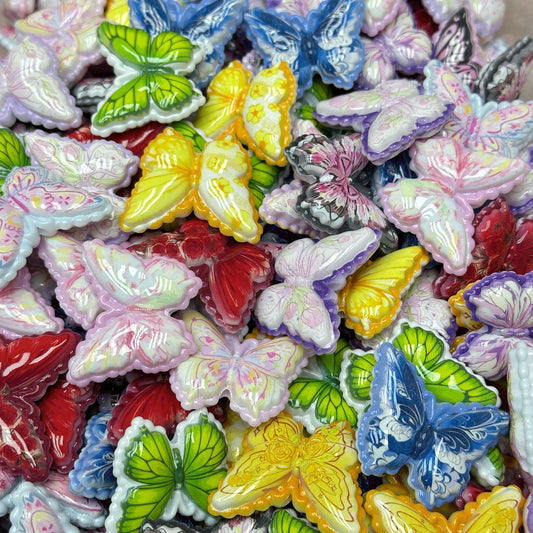 Acrylic beads – Butterfly for beadable pens, keychains, phone chains