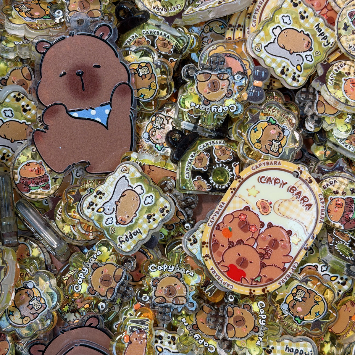 Acrylic beads-Capybara(for phone chains, beadable pens, keychains)