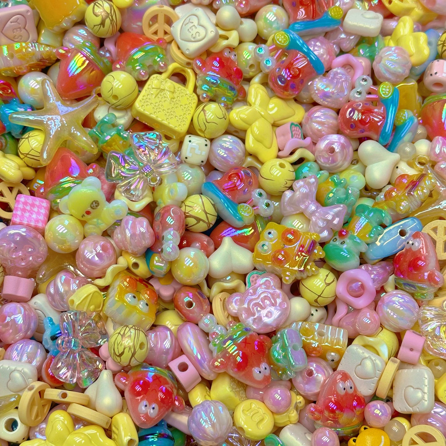 Acrylic beads – Pink Sea for beadable pens, keychains, phone chains