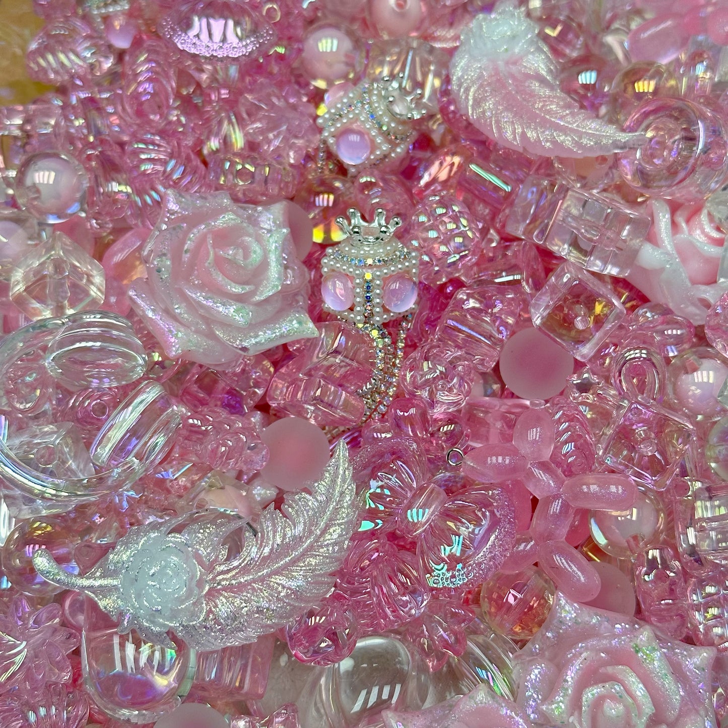 Acrylic beads –Dream Rose for beadable pens, keychains, phone chains