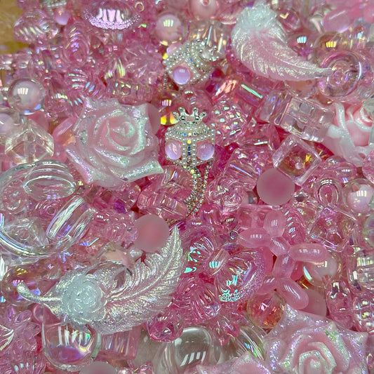 Acrylic beads –Dream Rose for beadable pens, keychains, phone chains